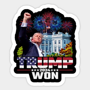 Trump We Won Wins Inauguration 47 US President 2025 Election Sticker